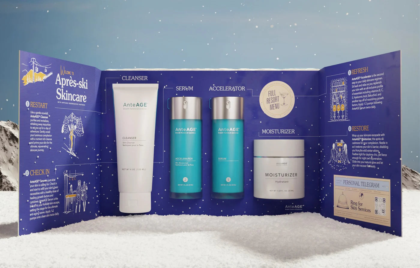 AnteAGE® Holiday Box 2023 | 2-Step System, Cleanser &amp; Moisturizer