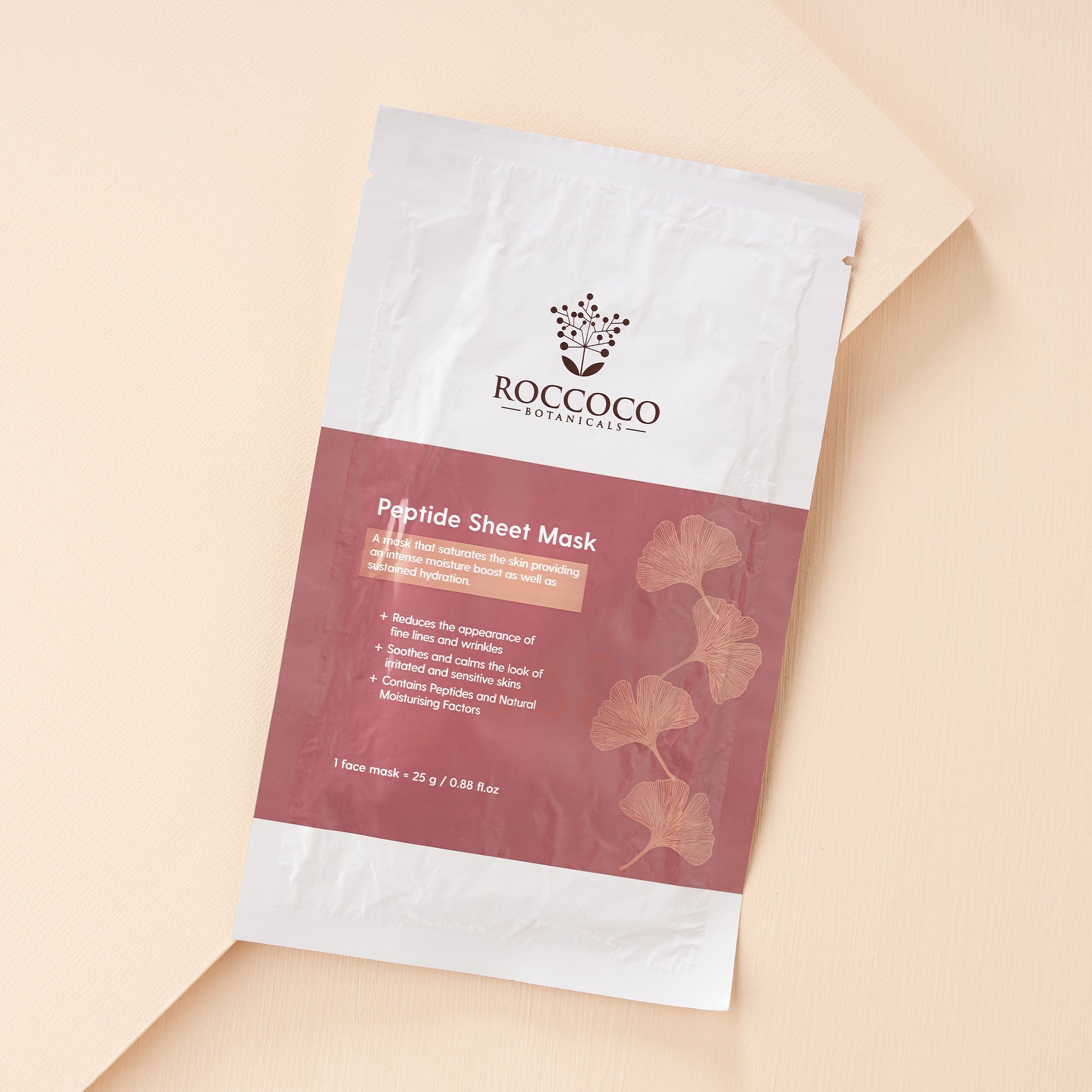 Roccoco Botanicals Peptide Sheet Mask - Click to Buy!